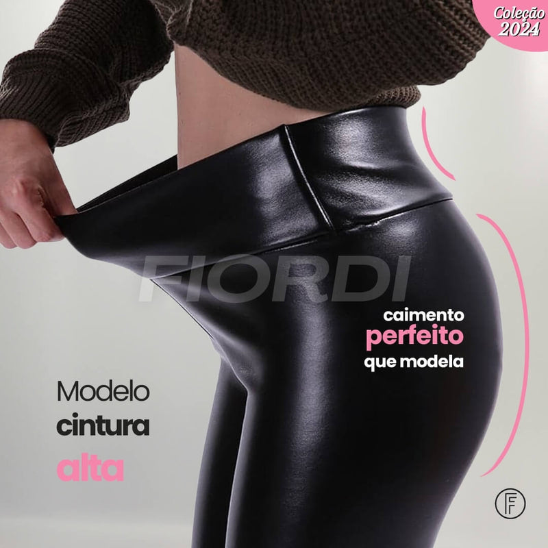 Calça de Couro Aveludada - HotLeg™ [COMPRE 1 LEVE 2] + Brinde Exclusivo