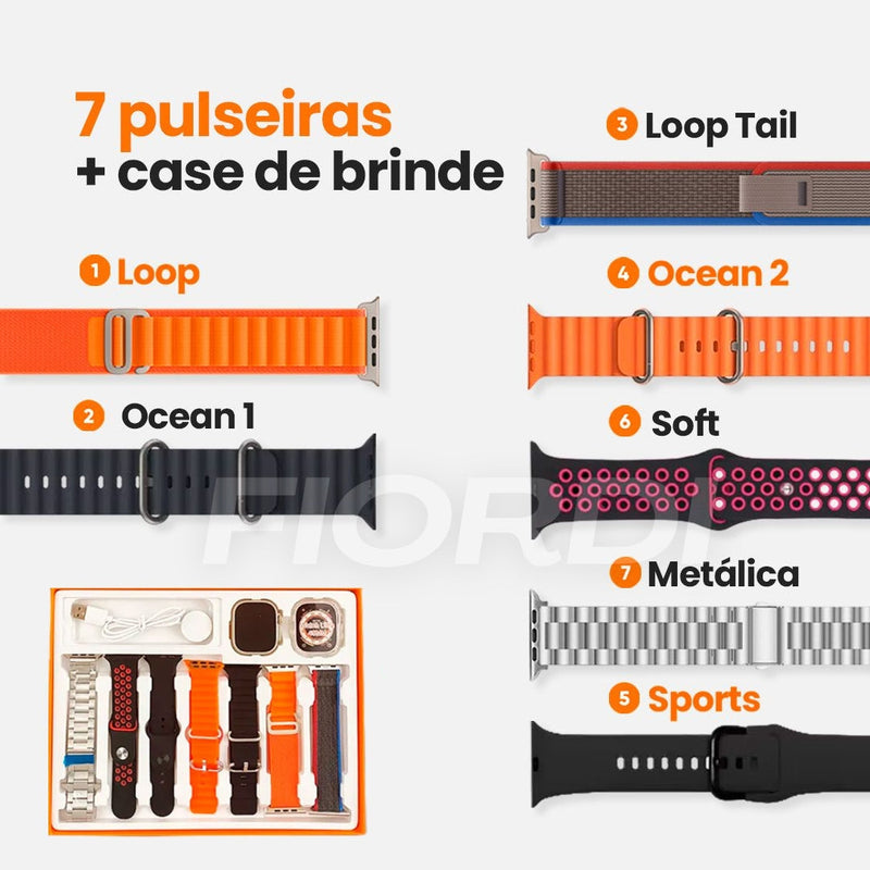 SmartWatch - Serie 9 Ultra™ [Brindes: 7 Pulseiras + Case]